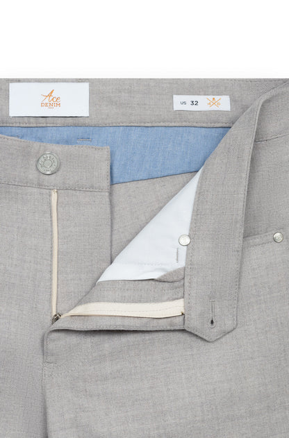 AD 45 - Pantalon en Flanelle de Laine Gris Beige