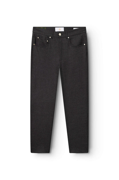 Pantalon gris foncé en laine mérinos pour homme