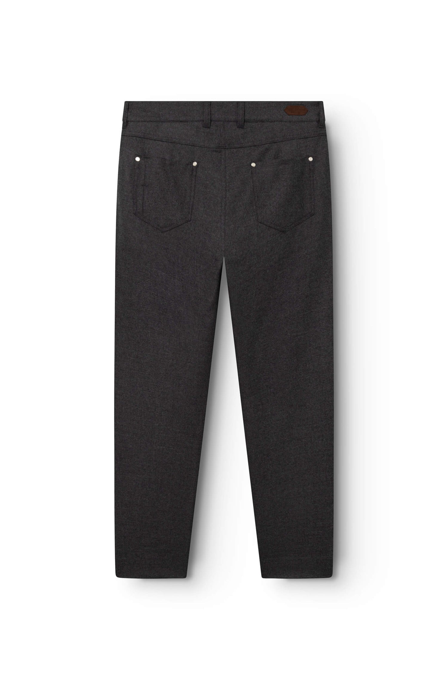 AD 45 - Pantalon en Flanelle de Laine Gris Foncé