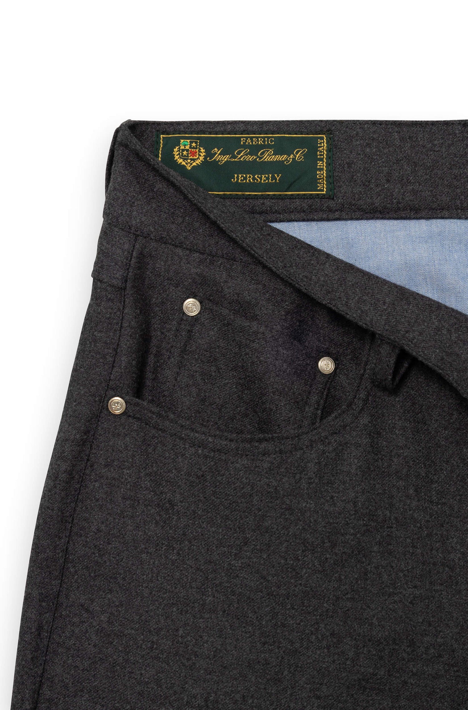 AD 45 - Pantalon en Flanelle de Laine Gris Foncé