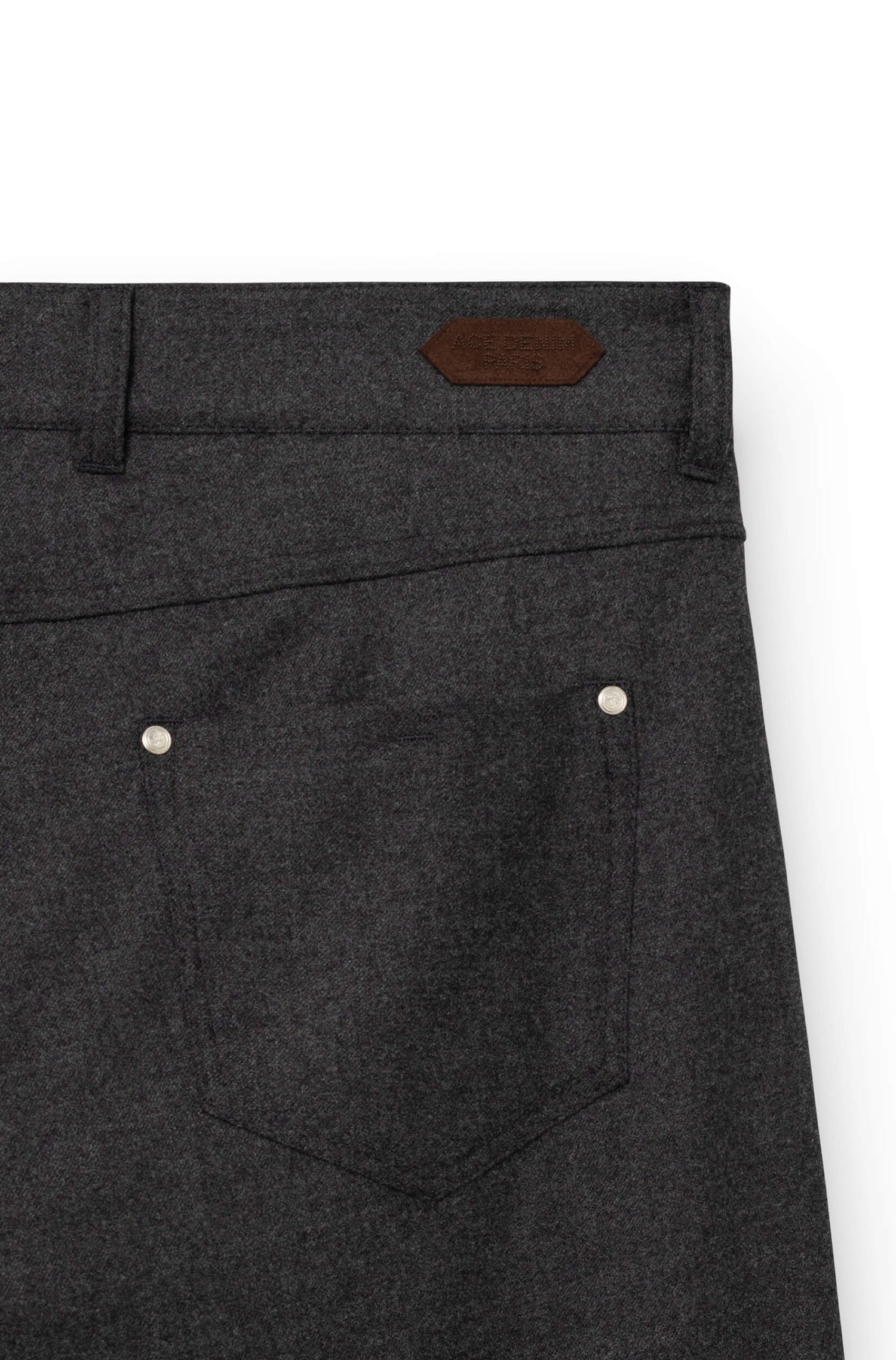 AD 45 - Pantalon en Flanelle de Laine Gris Foncé