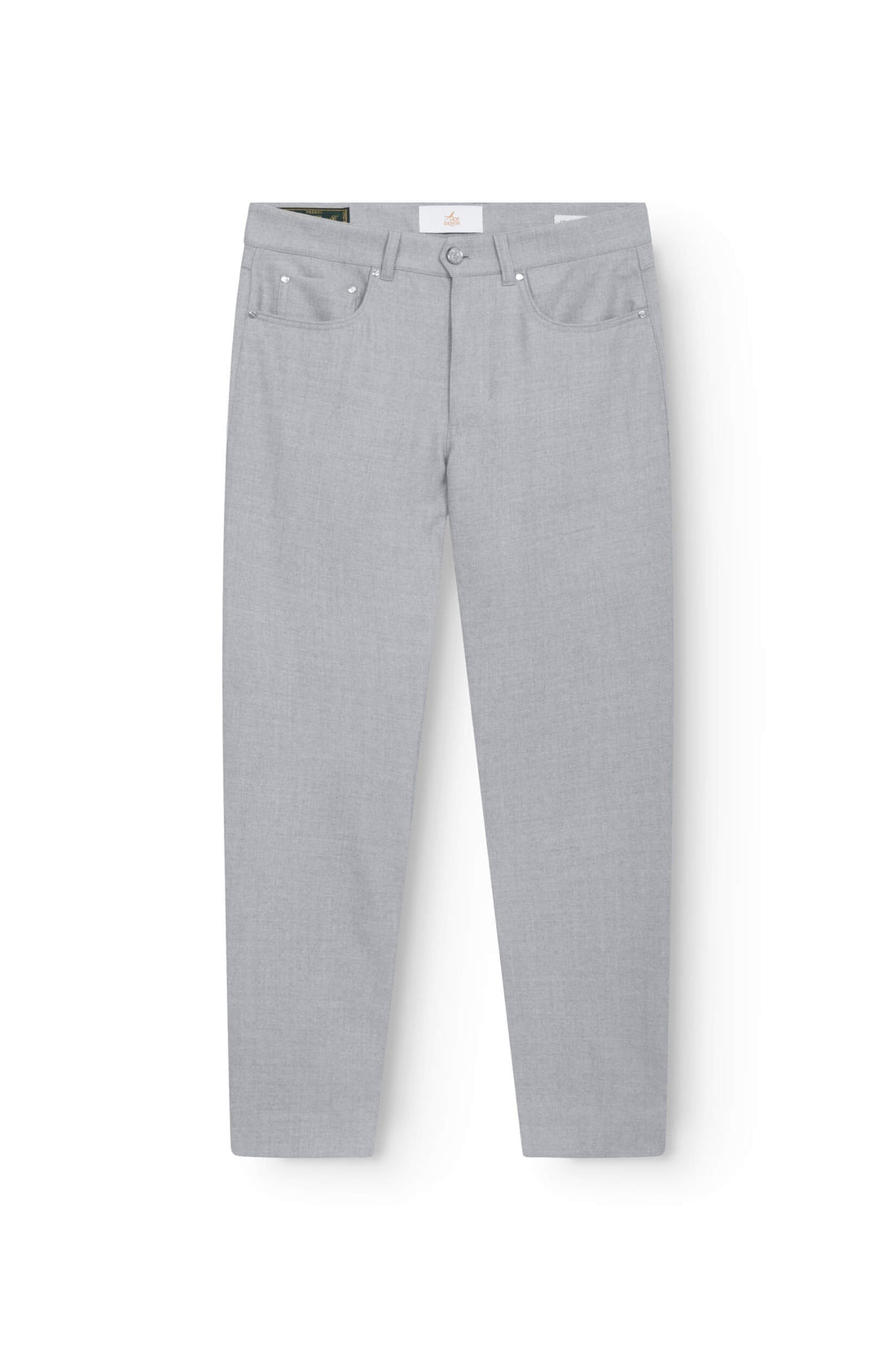 AD 45 - Pantalon en Flanelle de Laine Gris Clair