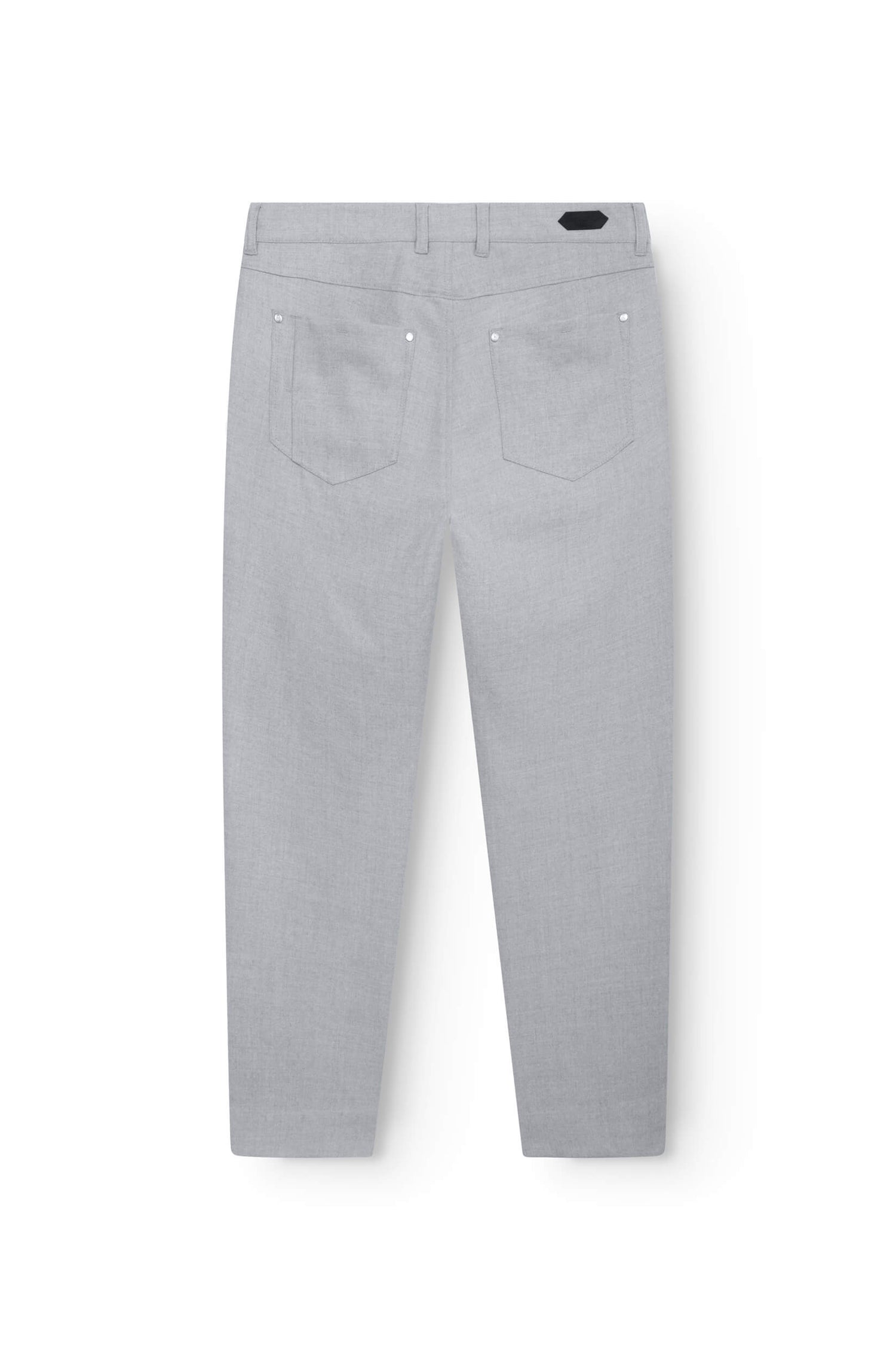 AD 45 - Pantalon en Flanelle de Laine Gris Clair
