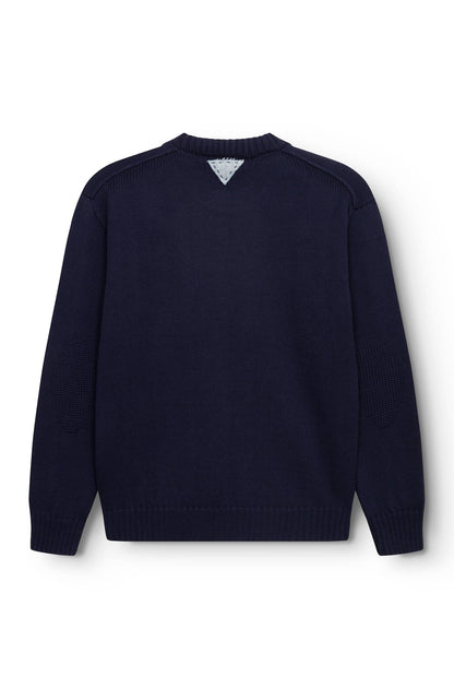 AD 199 - Round Neck Wool Sweater Navy