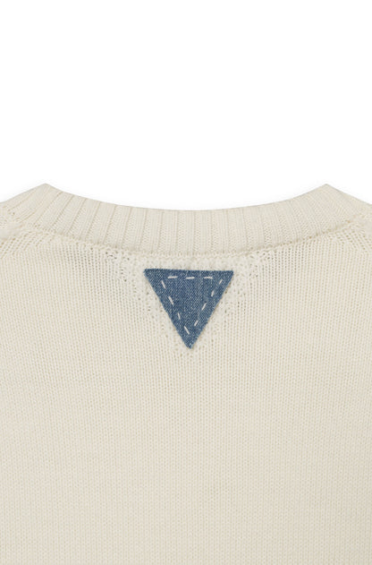 AD 199 - Round Neck Wool Sweater Off-White