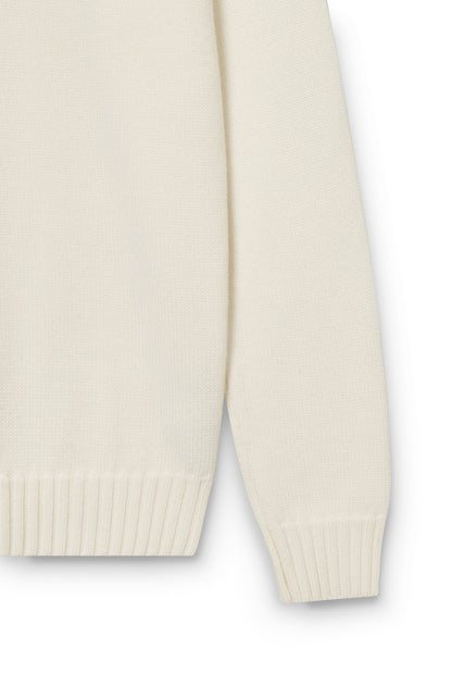AD 199 - Round Neck Wool Sweater Off-White