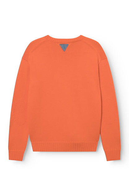 AD 199 - Round Neck Wool Sweater Orange