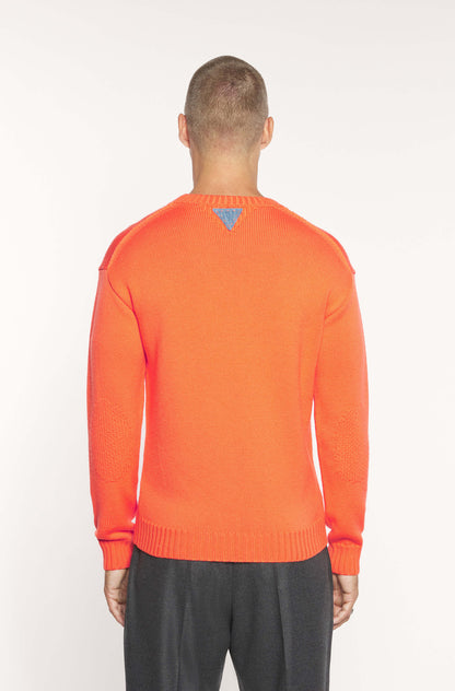 AD 199 - Round Neck Wool Sweater Orange