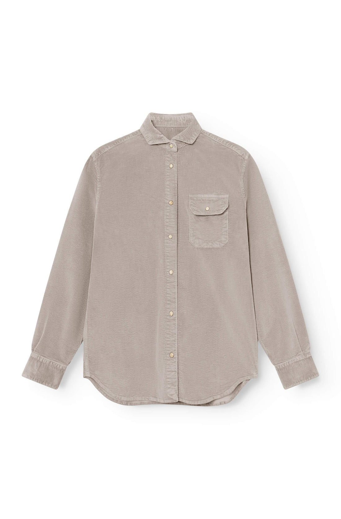 Surchemise en velours gris cendré