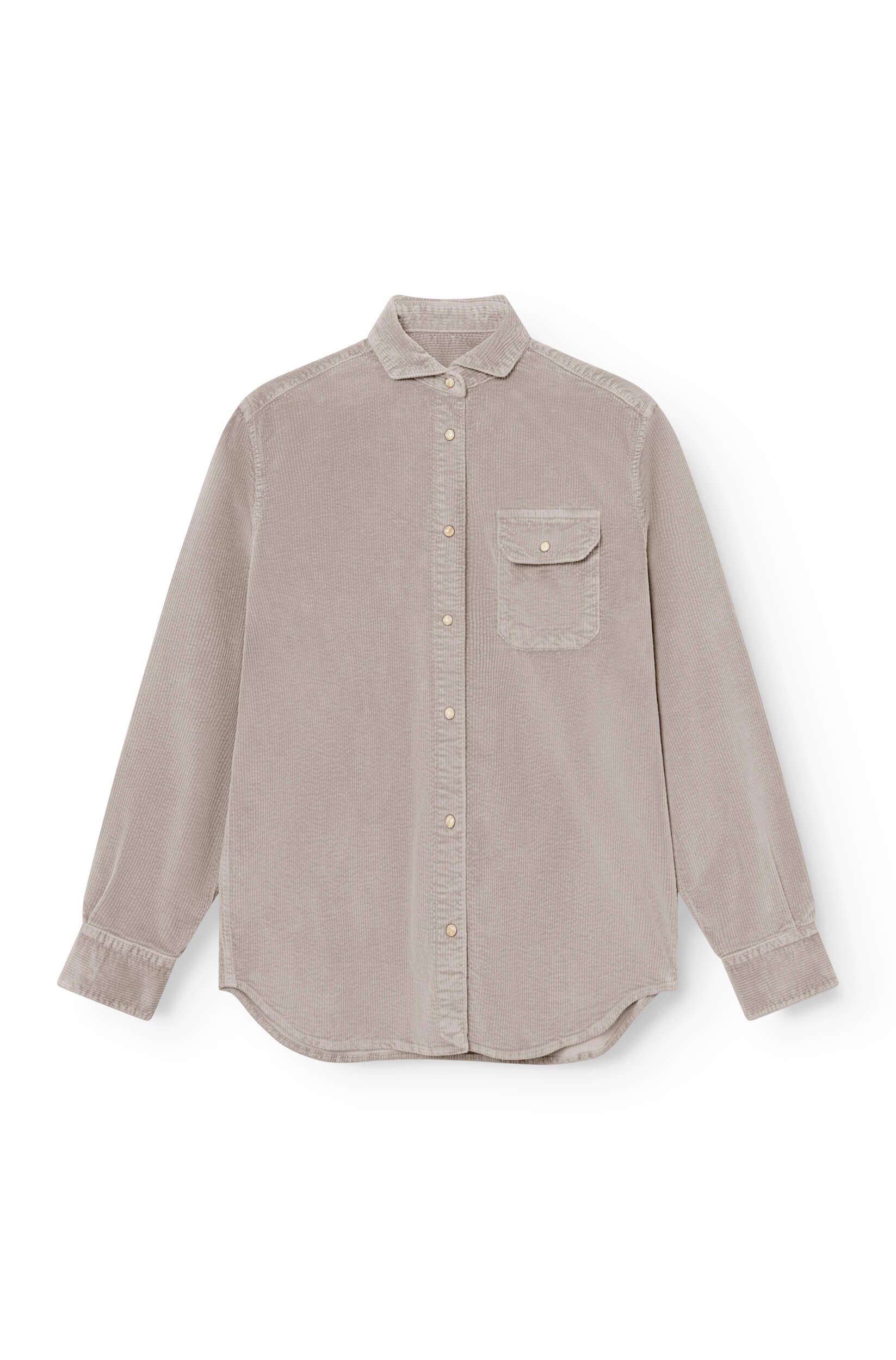 Surchemise en velours gris cendré