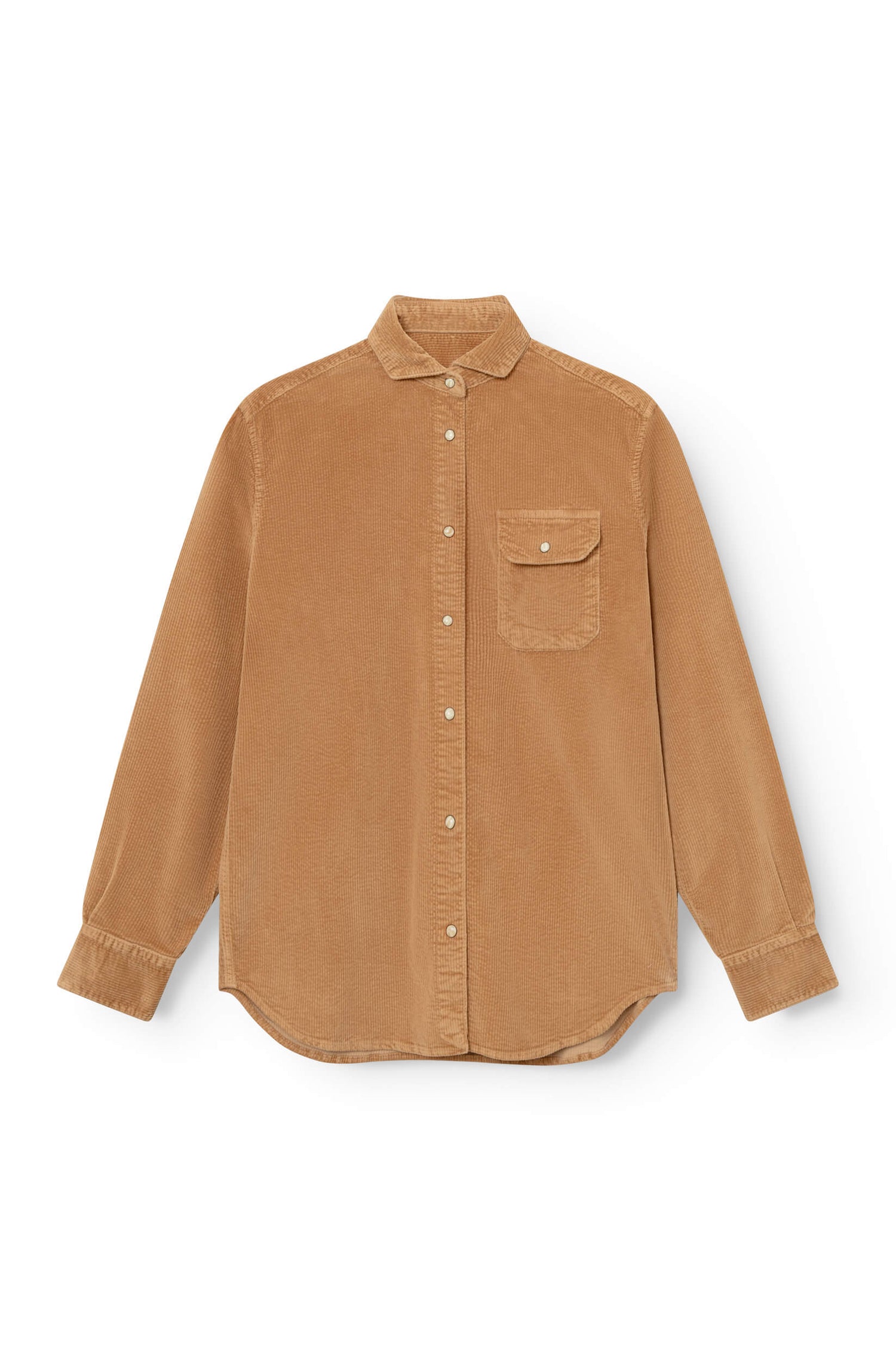 Surchemise en velours caramel