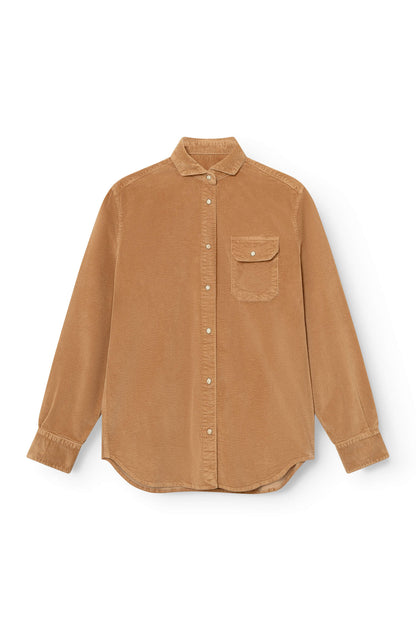 Surchemise en velours caramel