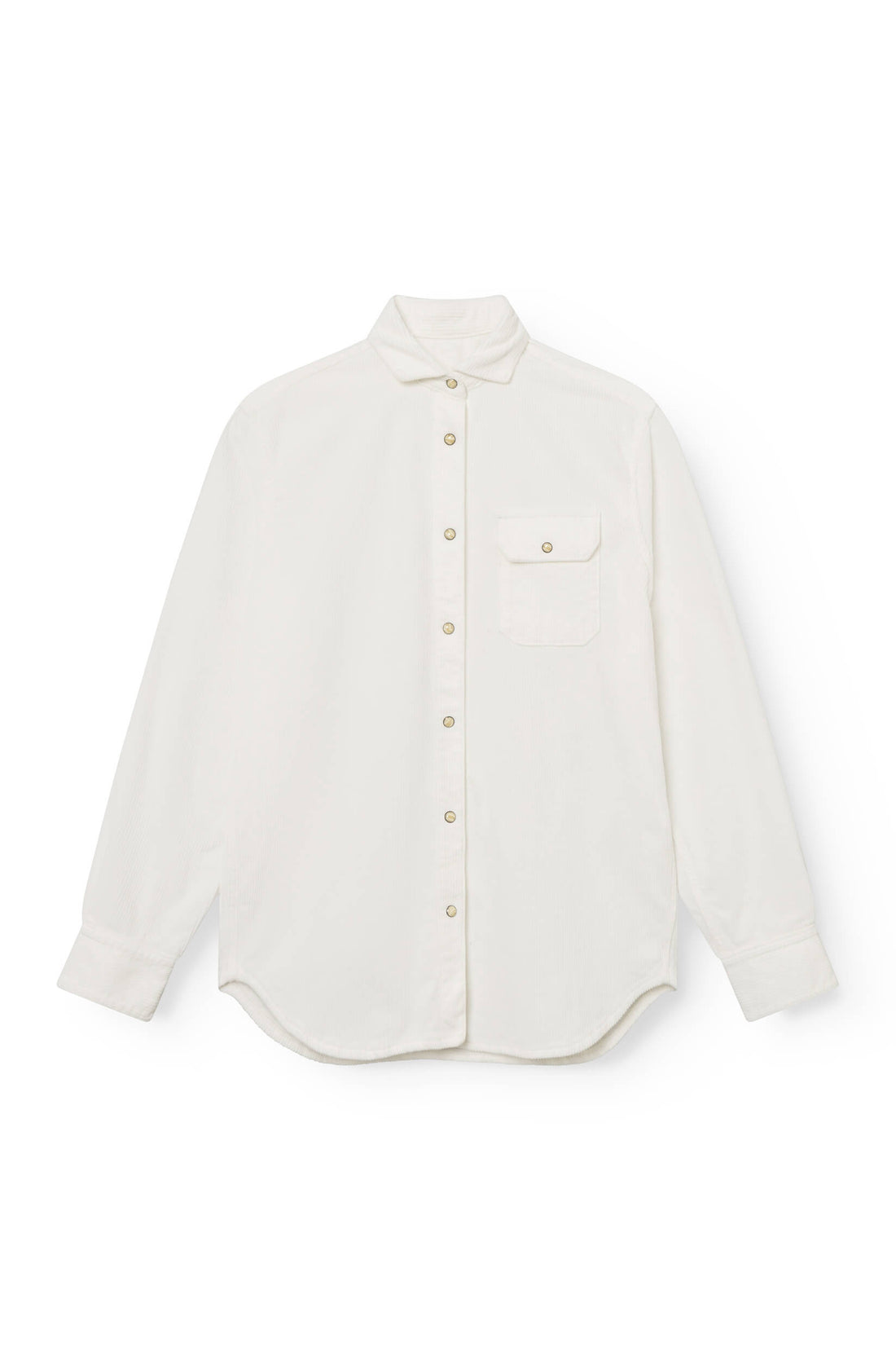 Surchemise en velours blanc cassé