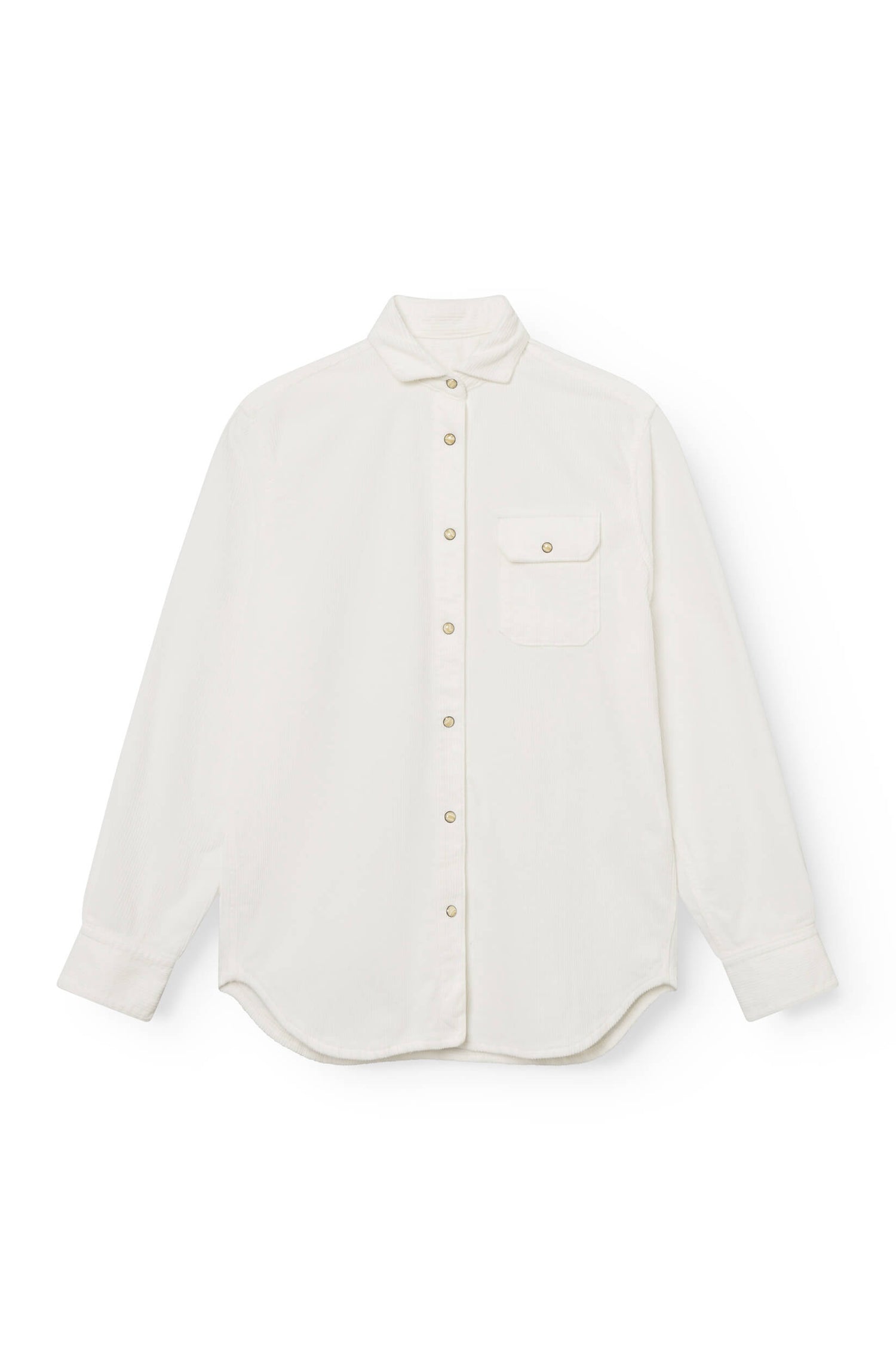 Surchemise en velours blanc cassé