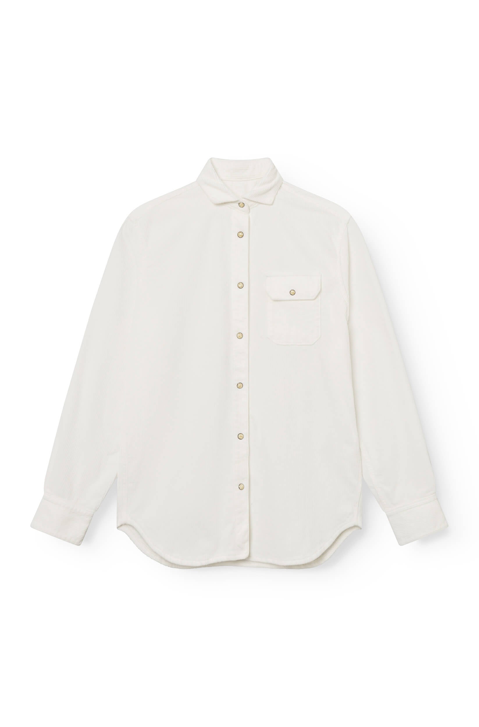 Surchemise en velours blanc cassé