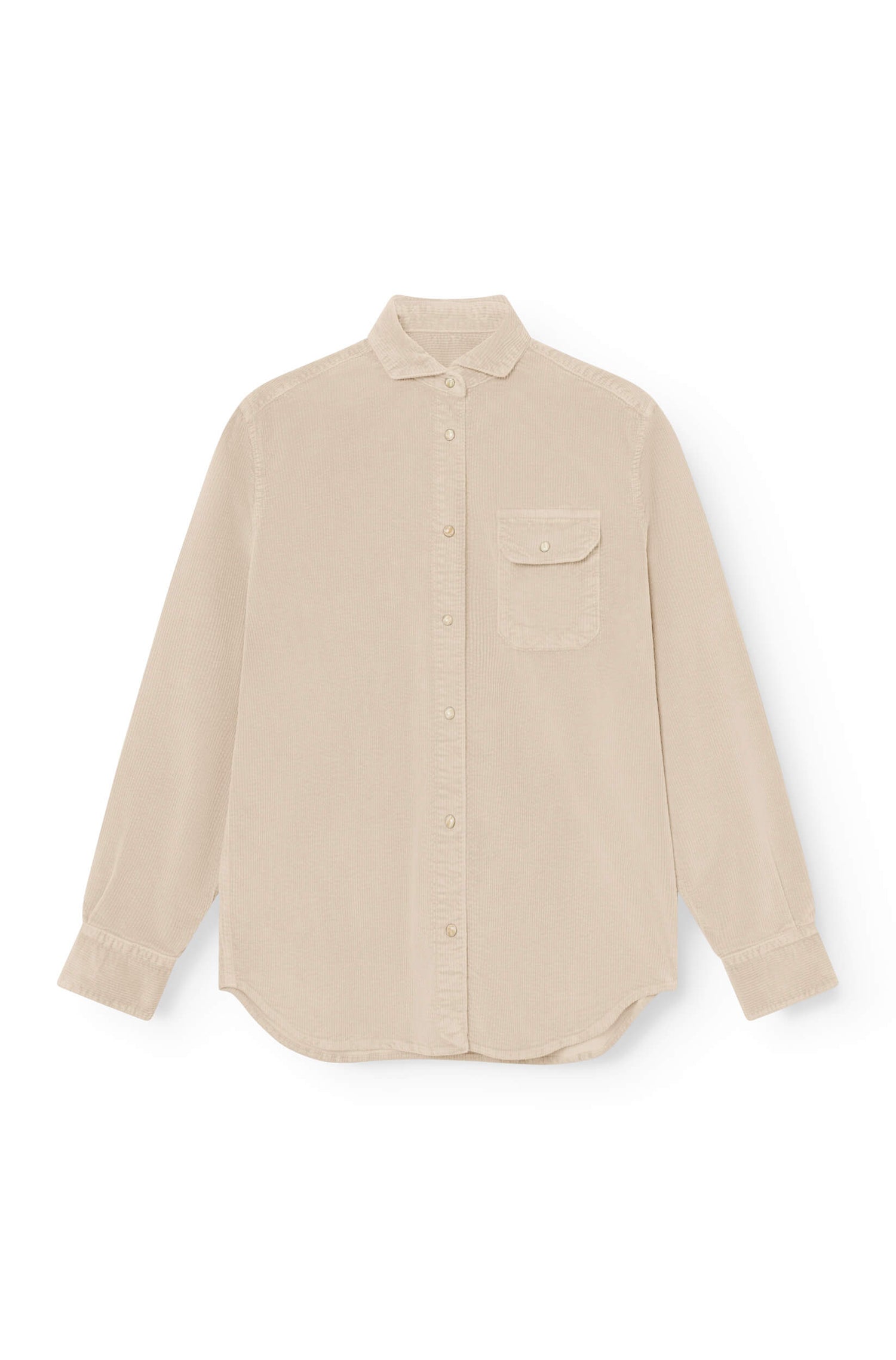 Surchemise en velours beige
