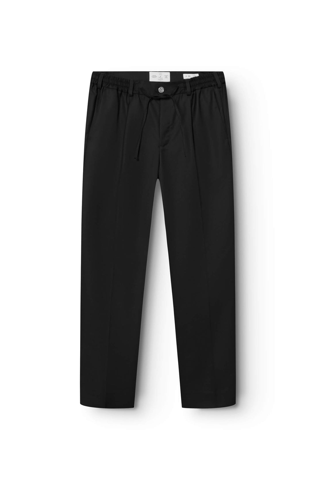 Pantalon en drap de laine noir pour homme