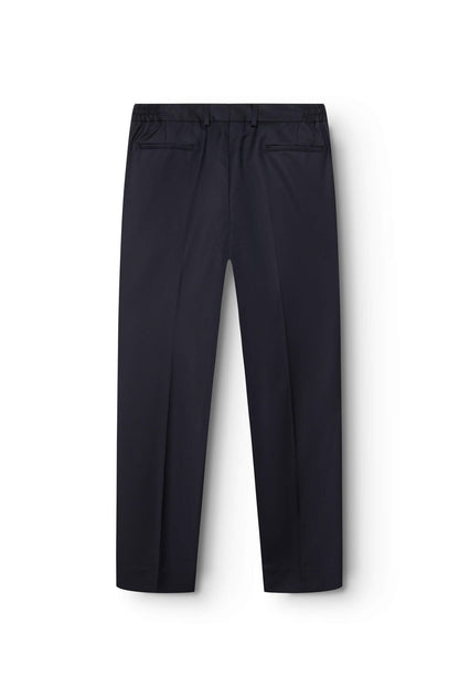 AD 37 - Pantalon en Drap de Laine Bleu Nuit
